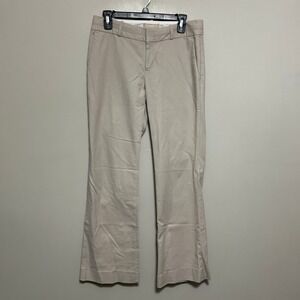 Banana Republic Womens Trousers 6 31x29.5 Beige Bootcut Mid Rise Work Officecore